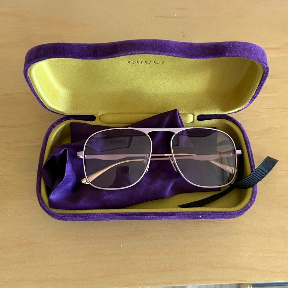 Gucci Aviator Sunglasses Purple GG0335S